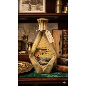 Vintage Jim Beam Rainbow Trout Decanter James Lockhart Fish Whiskey Bottle 1960s
